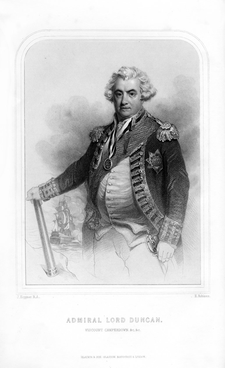 Adam Duncan, Visconte Duncan di Camperdown, ufficiale della marina scozzese, 1870 da H. Robinson