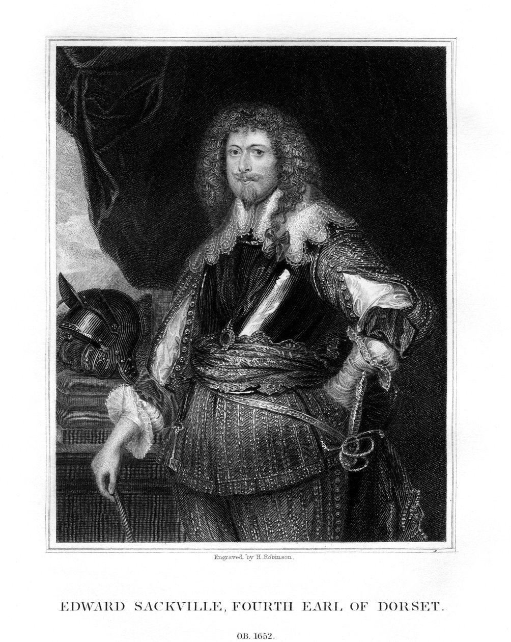 Edward Sackville, 4º conte di Dorset, soldato e statista inglese, 1829 da H. Robinson