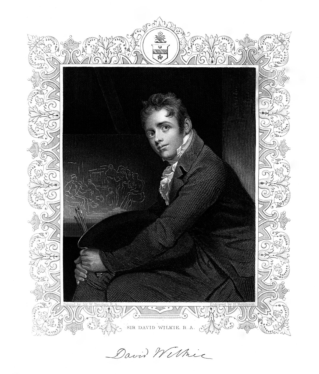 Sir David Wilkie, pittore scozzese, XIX secolo da H. Robinson