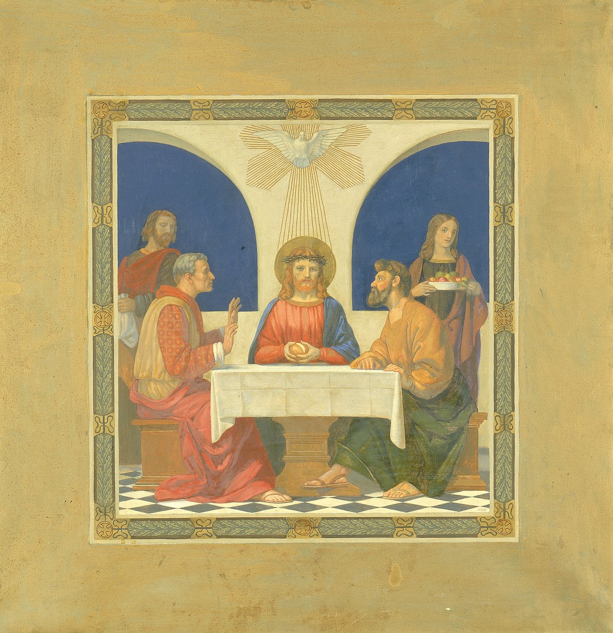 Cena a Emmaus da H. Siddons Mowbray