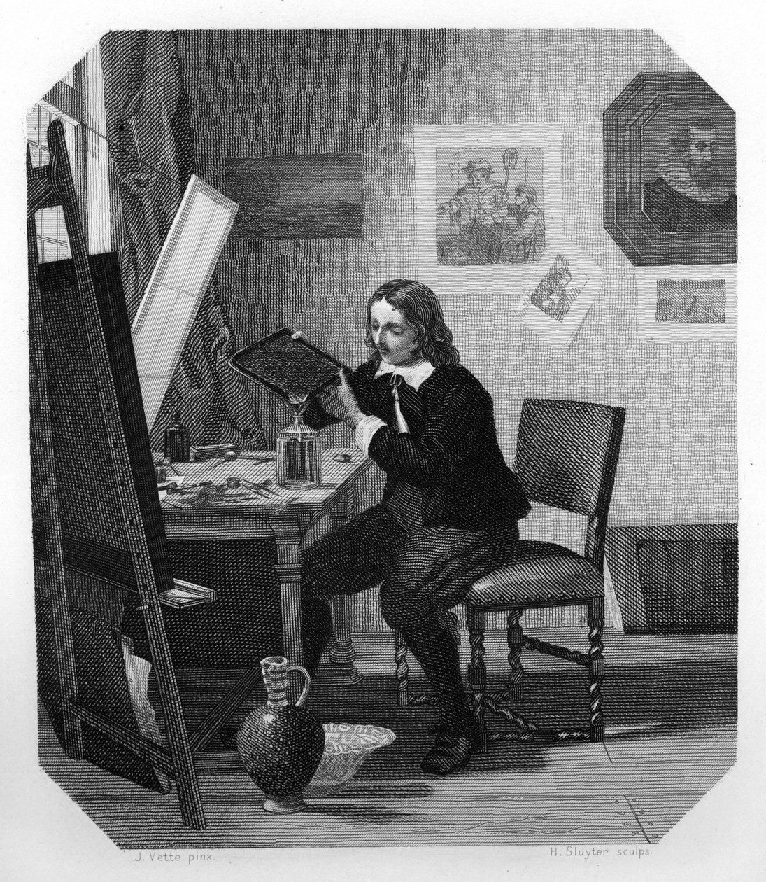 Cornelis Visscher, incisore olandese del XVII secolo, c1870 da H. Sluyter