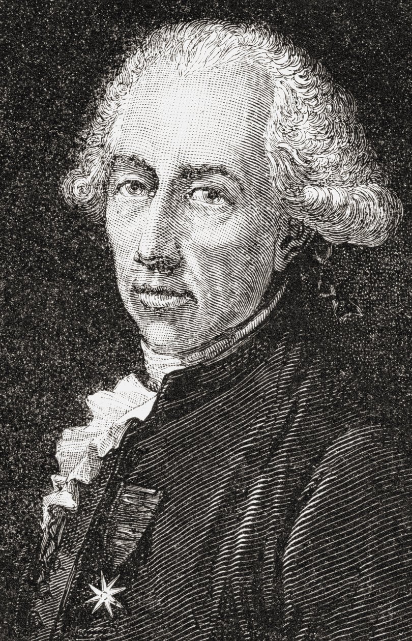 Francois Alexandre Frederic, Duca di La Rouchefoucauld-Liancourt, inciso da Pannemaker-Ligny, da 