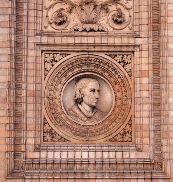 (dettaglio) della facciata della Hamburger Kunsthalle da H. v. d. Schirrmacher G. T. and Erbe A. Hude