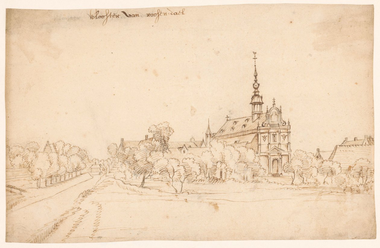 Il monastero Roosendael a Walem, tra gli alberi da H. van Wel (attributed to)
