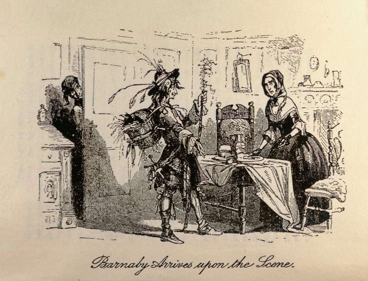 'Barnaby arriva sulla scena', da 'Barnaby Rudge' di Charles Dickens