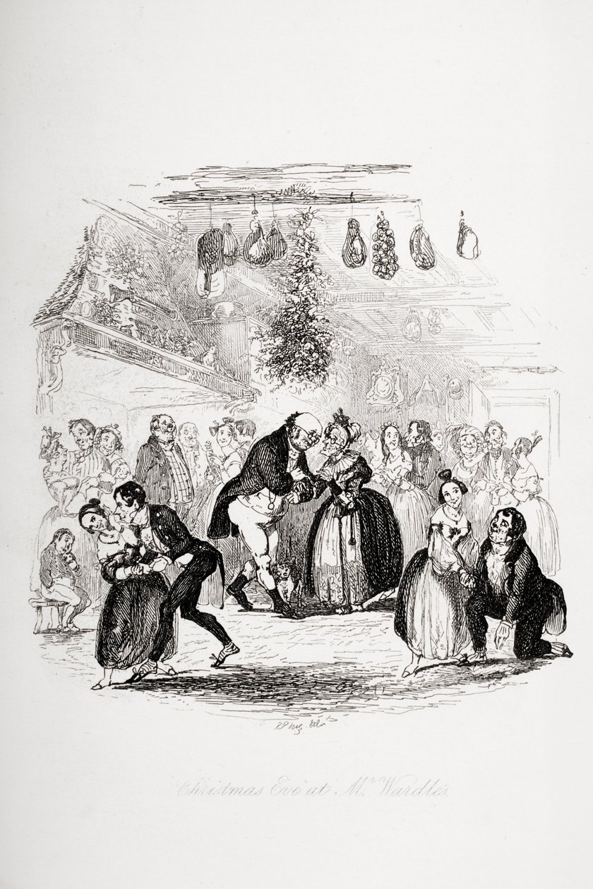 Vigilia di Natale a casa del signor Wardle, illustrazione da 