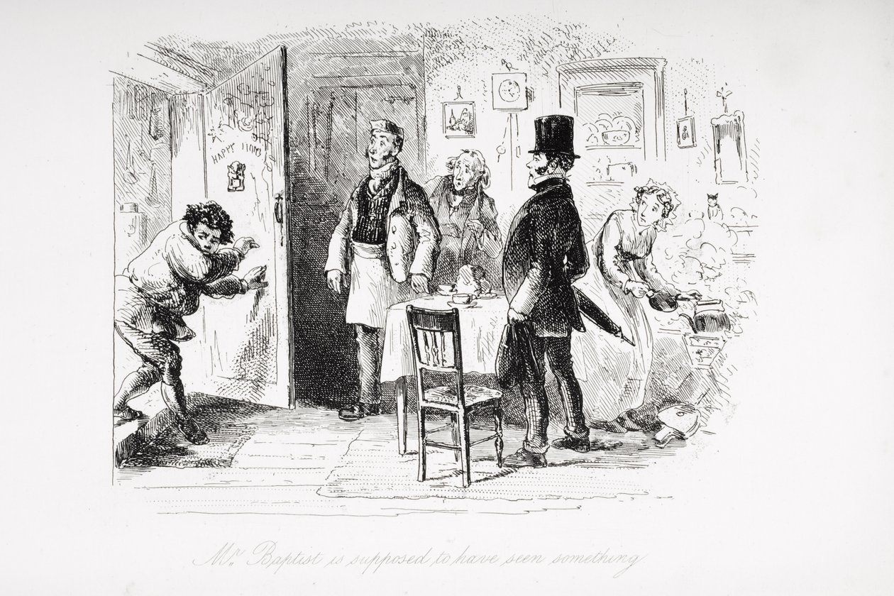 Il signor Baptist sembra aver visto qualcosa, illustrazione da 