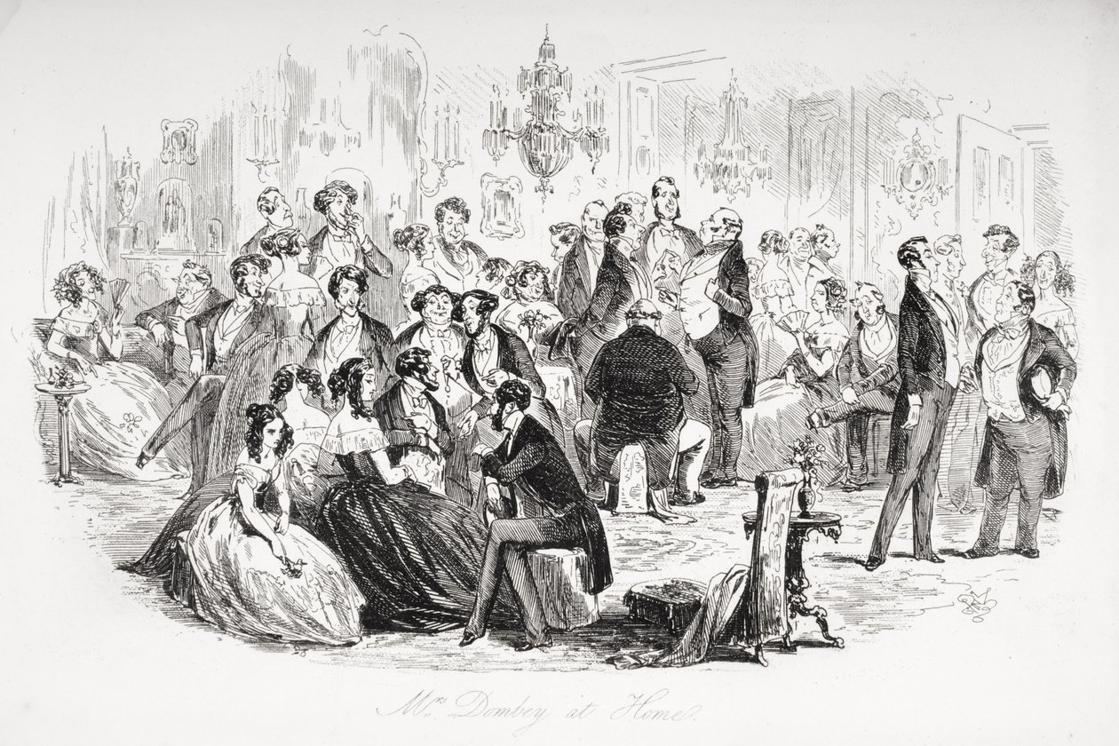 La signora Dombey a casa, illustrazione da 