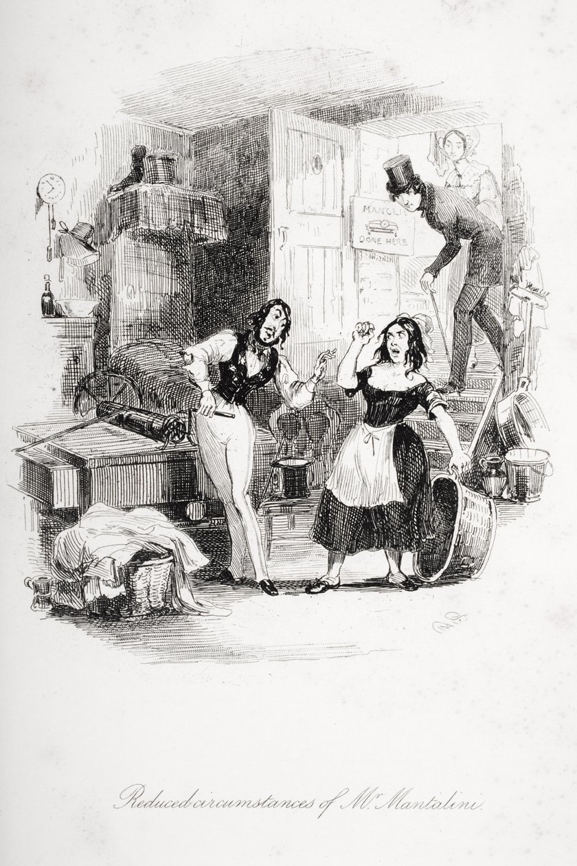 Circostanze ridotte di Mr. Mantalini, illustrazione da 