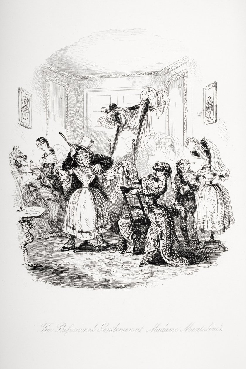 Il gentiluomo professionista da Madame Mantalini, illustrazione da 