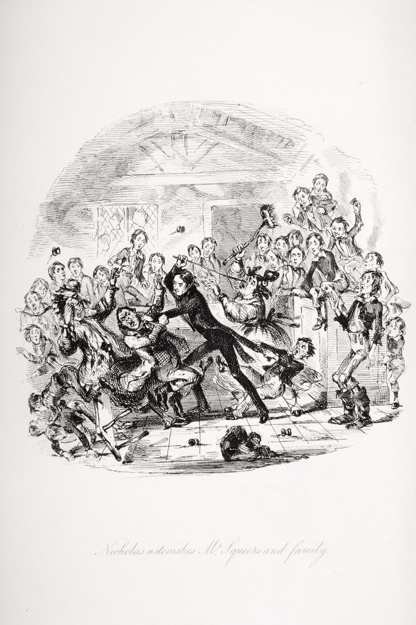 Illustrazione per Nicholas Nickleby di Charles Dickens da Hablot Knight (1815 92) Browne