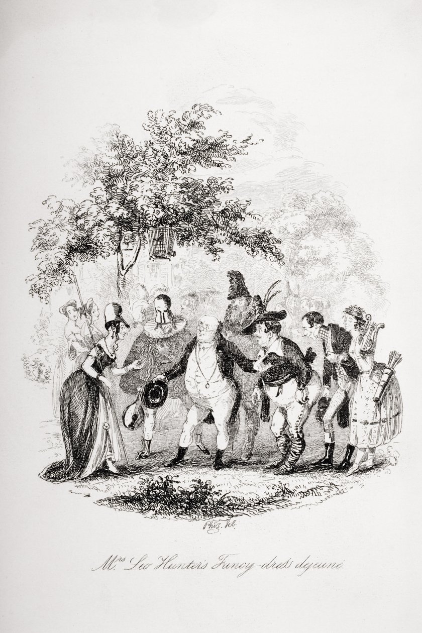 Il pranzo in costume di Mrs. Leo Hunter, illustrazione da 