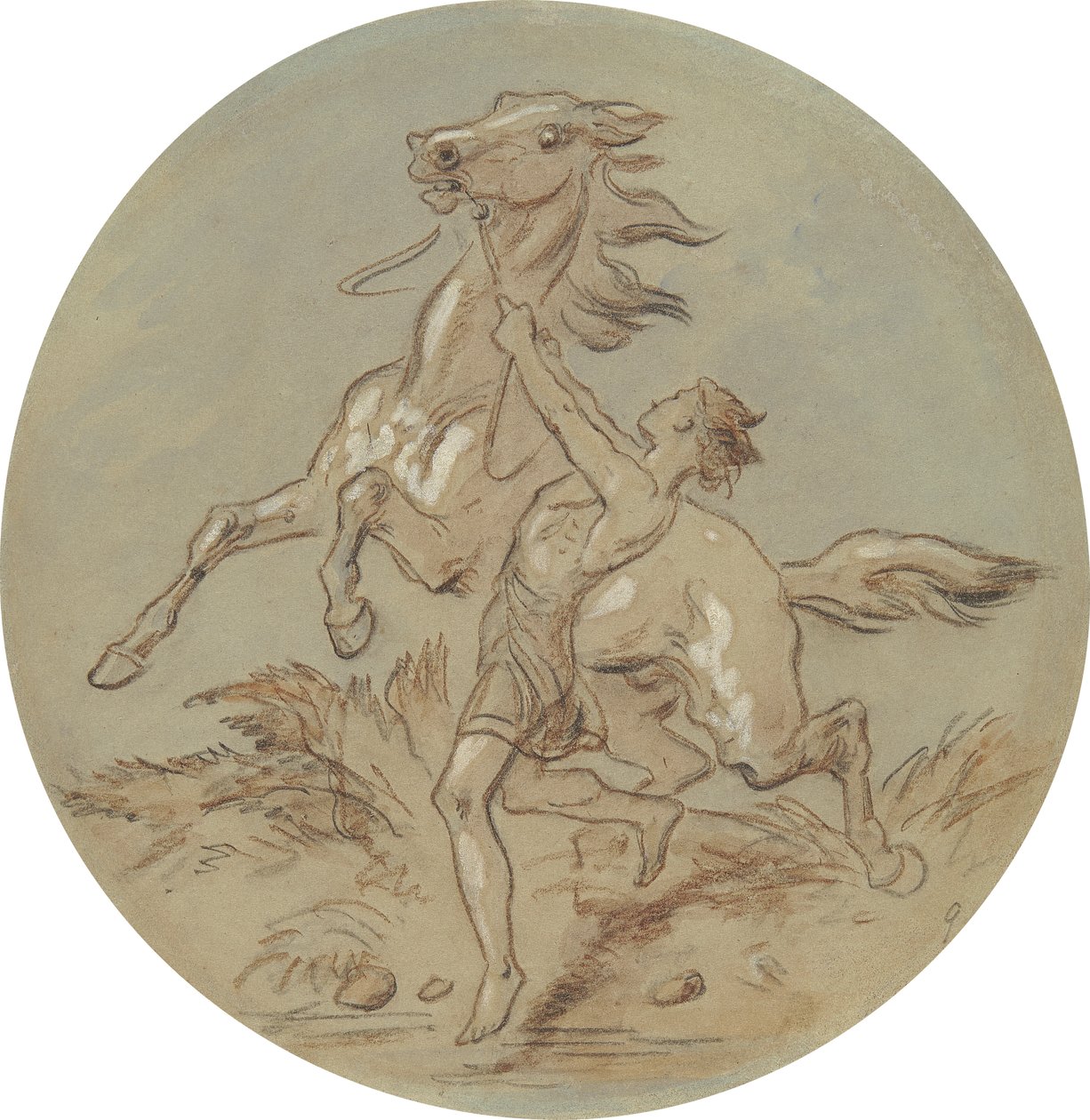Uno dei diciotto disegni per una serie di piatti che illustrano Venere e Adone da Hablot Knight Browne