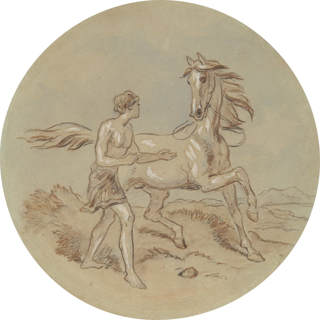 Uno dei diciotto disegni per una serie di tavole che illustrano Venere e Adone da Hablot Knight Browne