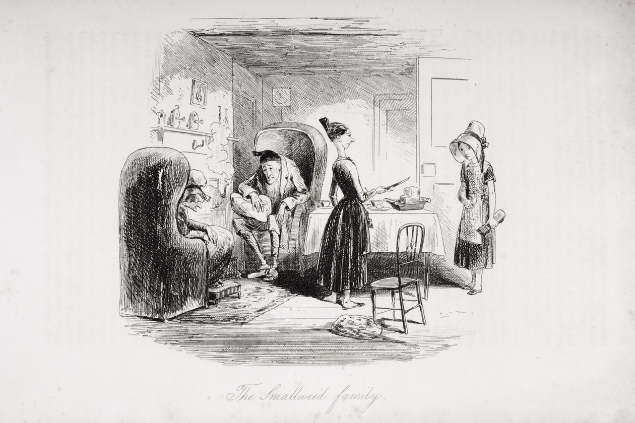 La famiglia Smallweed, illustrazione da 