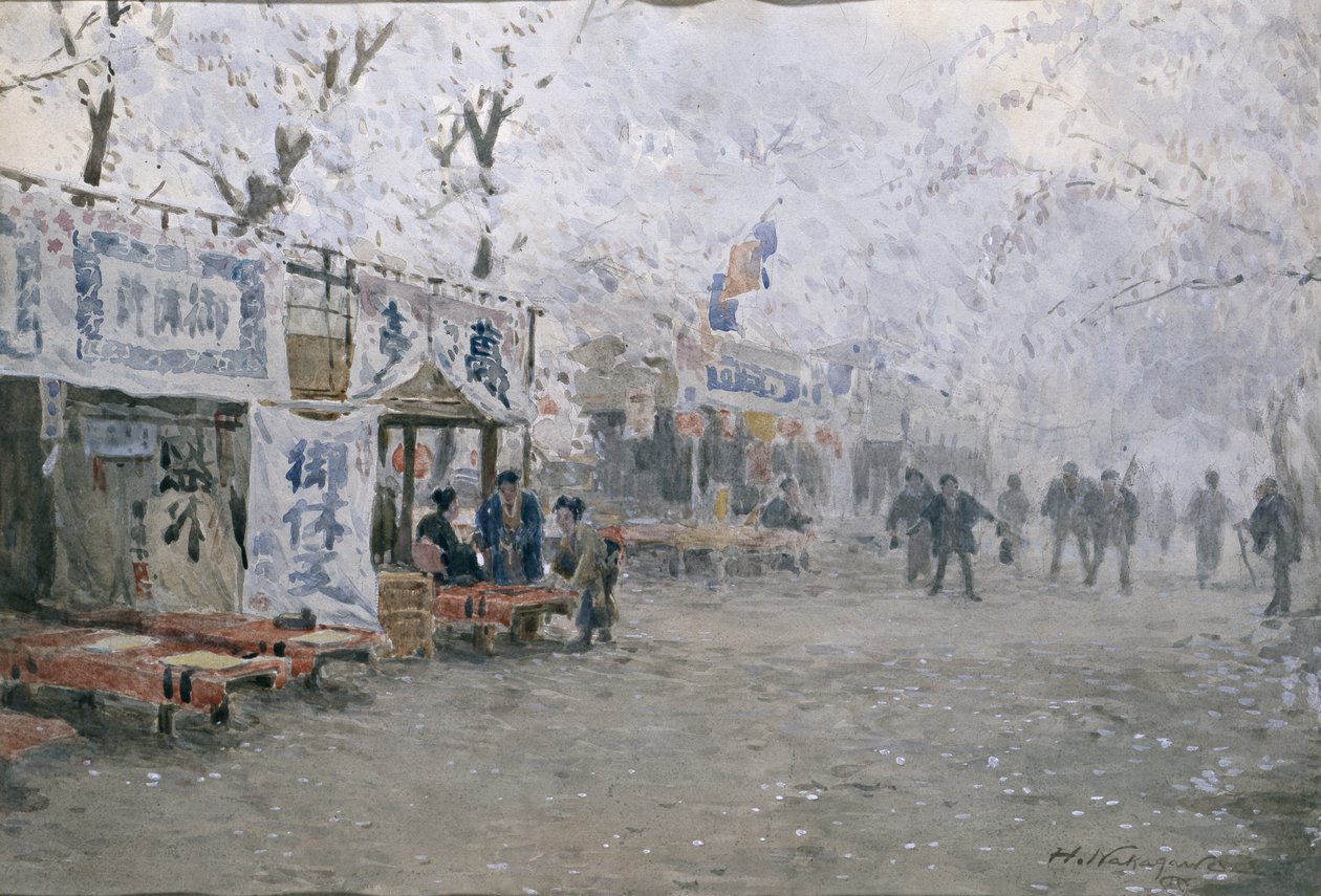 Festival dei fiori di ciliegio, c.1903 da Hachir Nakagawa
