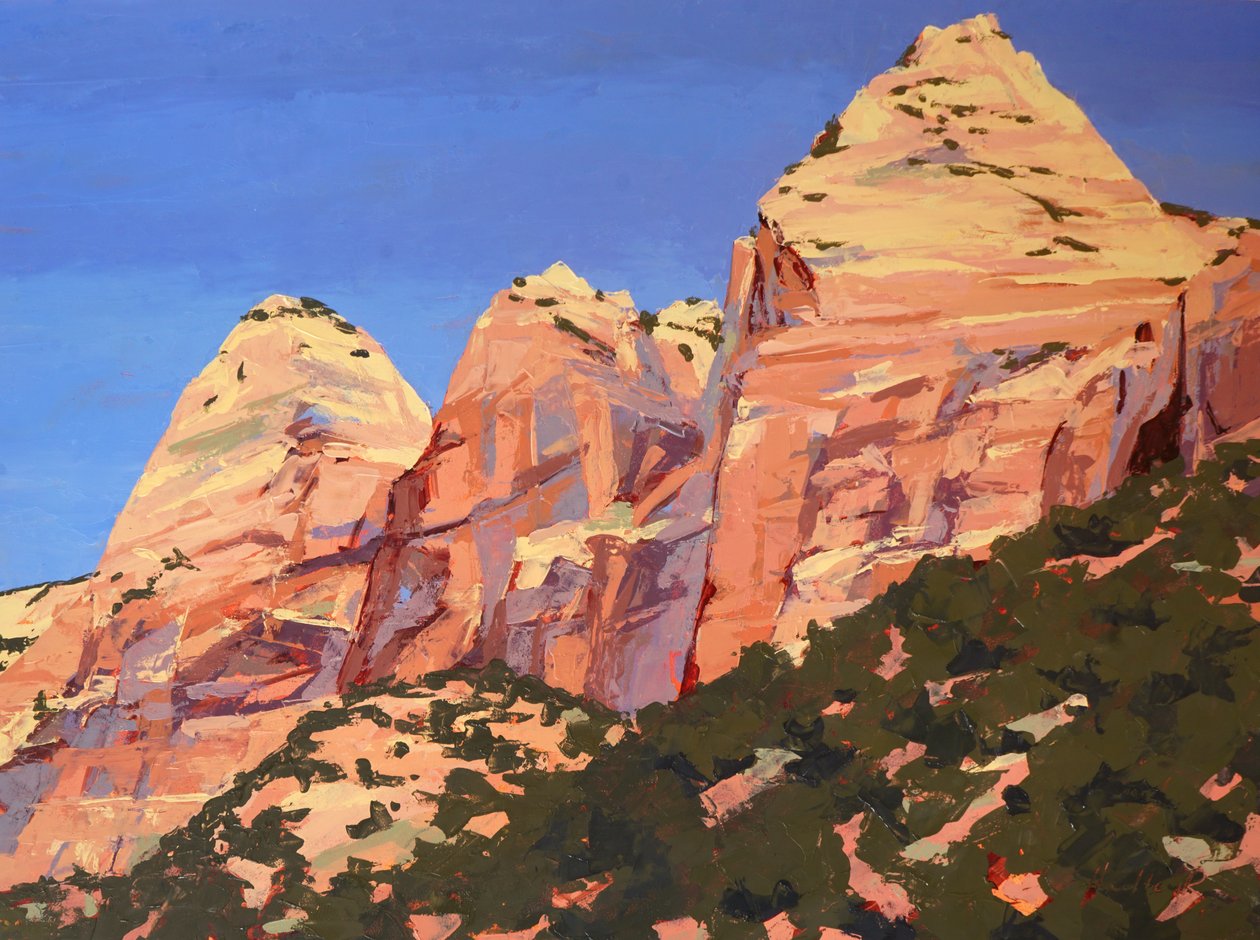 Patriarchi del tardo pomeriggio, Sion II, 2025 circa (olio su masonite) da Hadley Rampton
