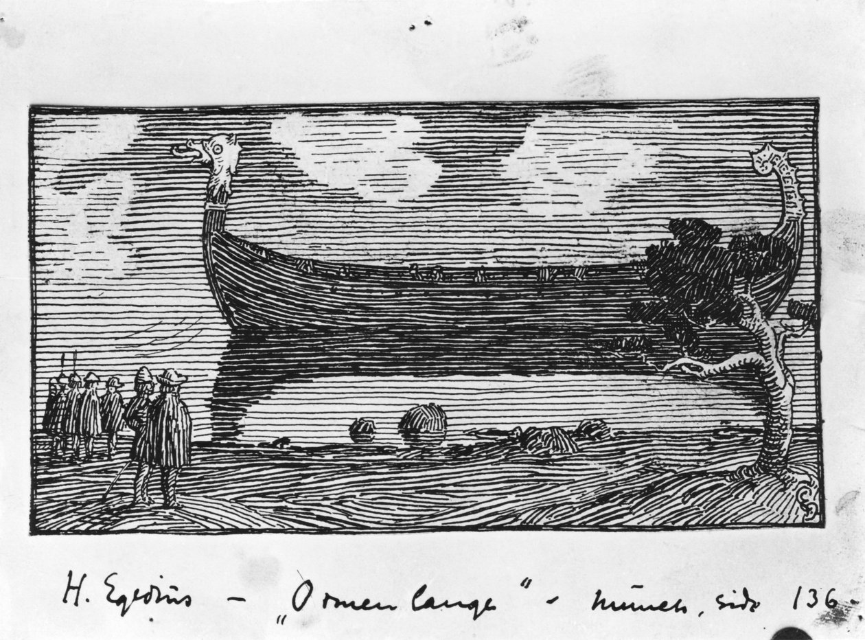 Ormen lange (inchiostro su carta) da Halfdan Egedius