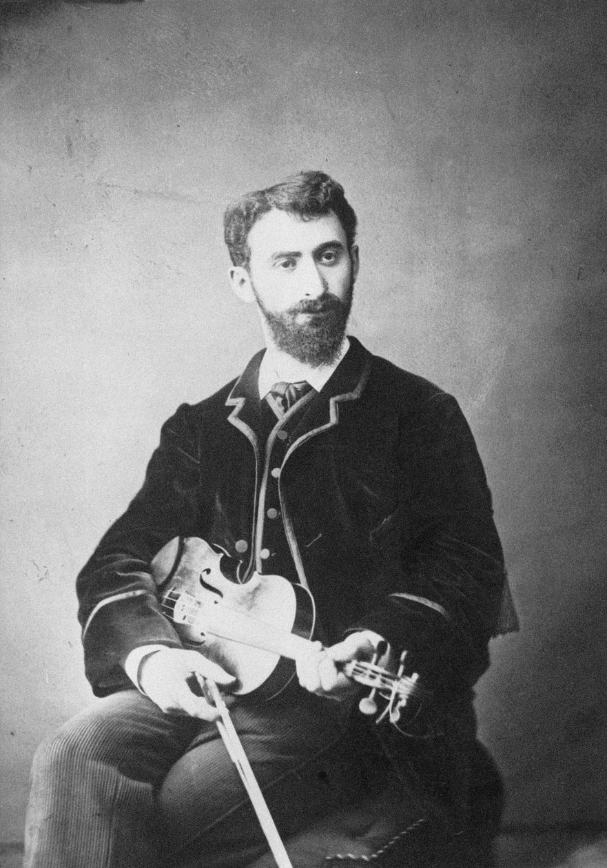 Ritratto del violinista e compositore Tivadar Nachéz 1859-1930 da Hamburg . Photo studio Ferdinand Braune