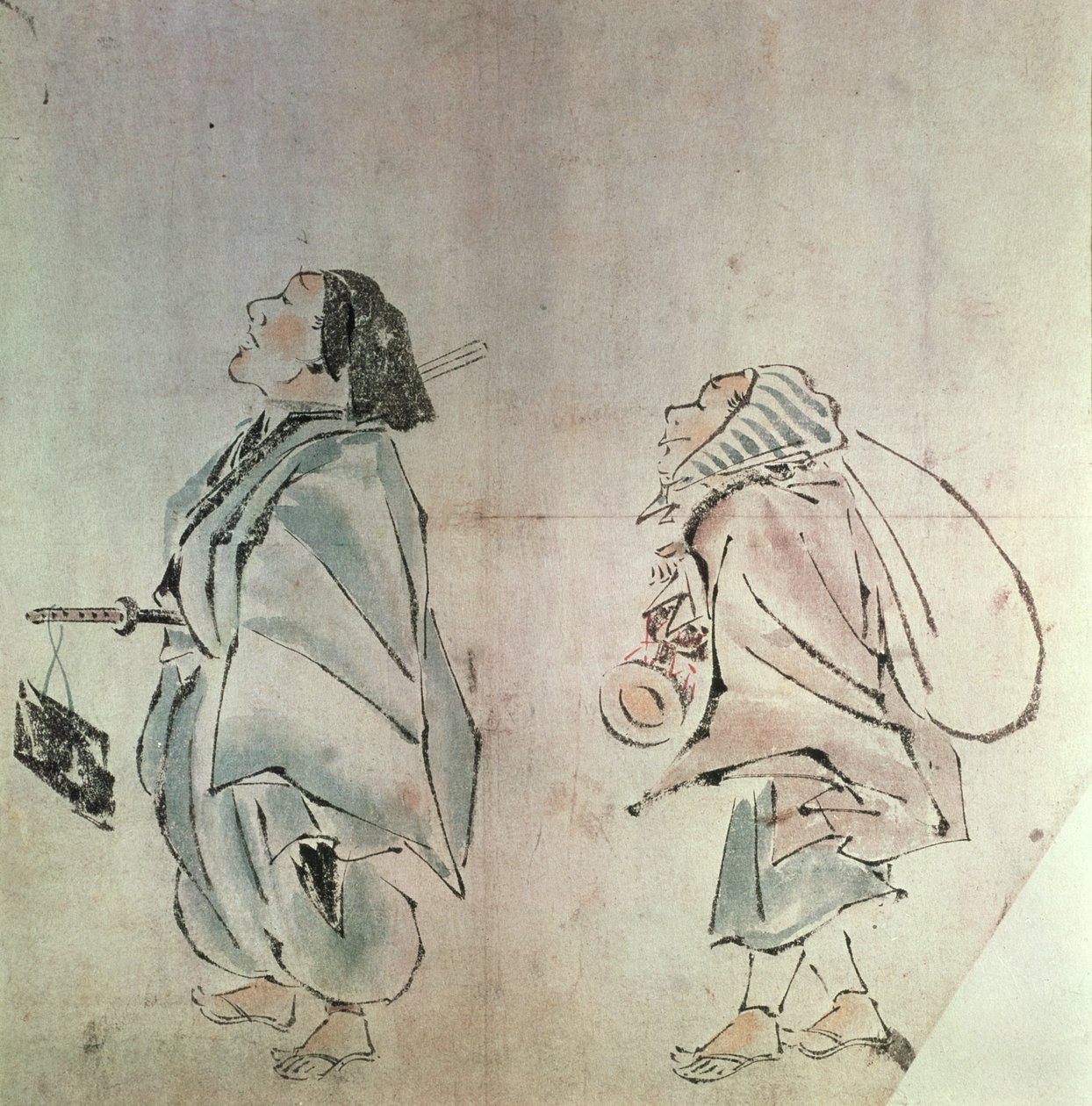 Samurai seguito da un servitore da Hanabusa Itcho