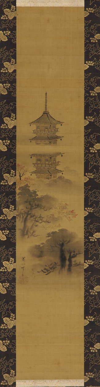 Una pagoda, periodo Edo da Hanabusa Itcho