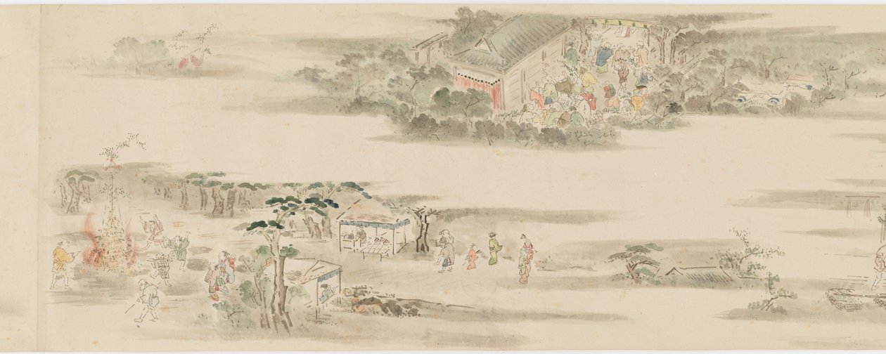 Passatempi e occupazioni dei dodici mesi, periodo Edo, fine XVII-inizio XVIII secolo da Hanabusa Itcho