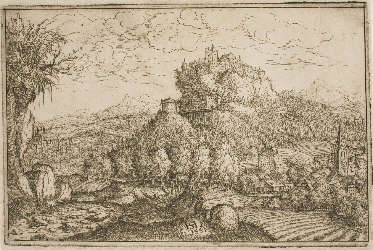 Castello su una collina da Hanns Lautensack