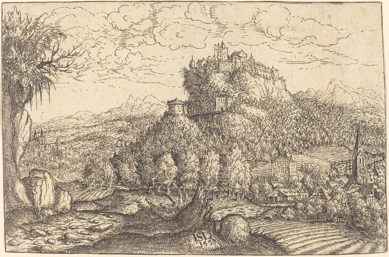 Paesaggio con un castello al centro da Hanns Lautensack
