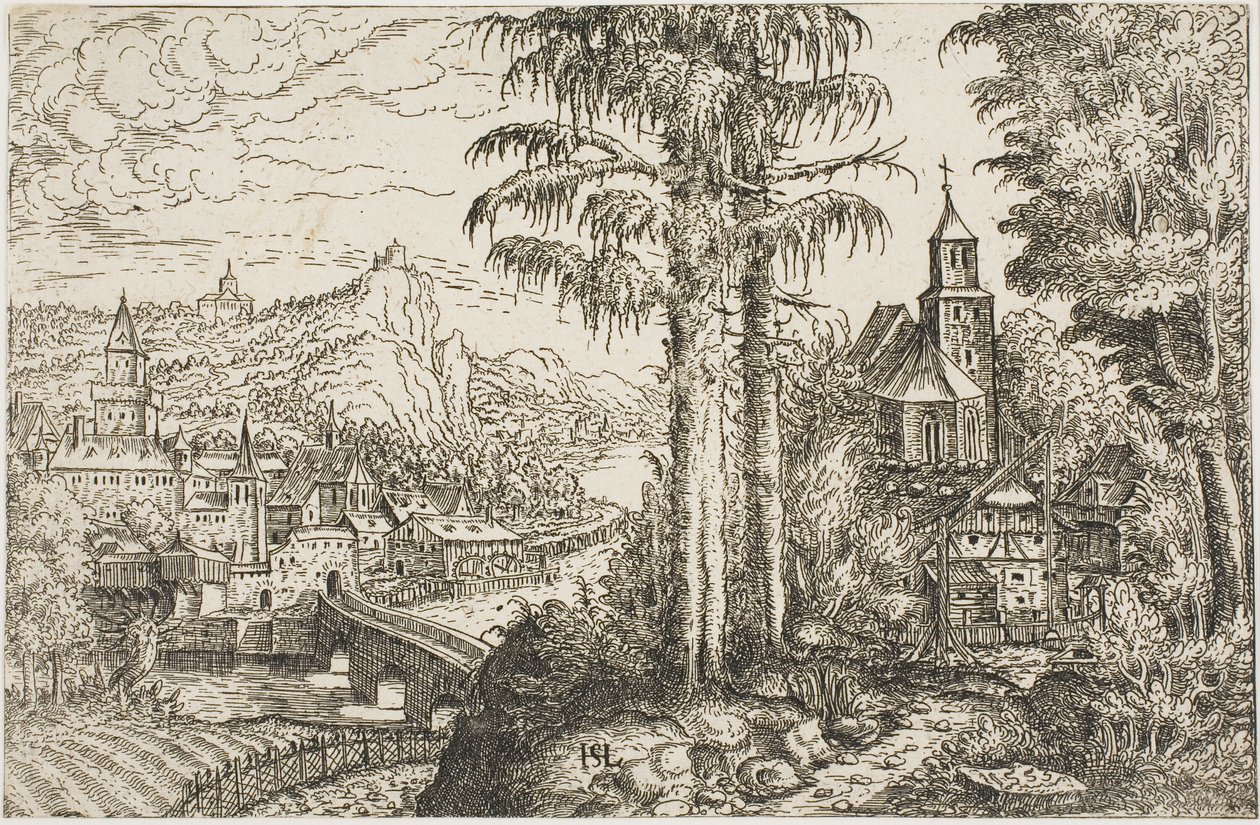 Paesaggio con chiesa da Hanns Lautensack