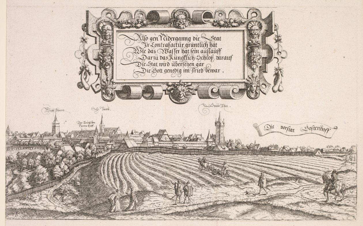 Vista panoramica di Norimberga: Parte destra da Hanns Lautensack