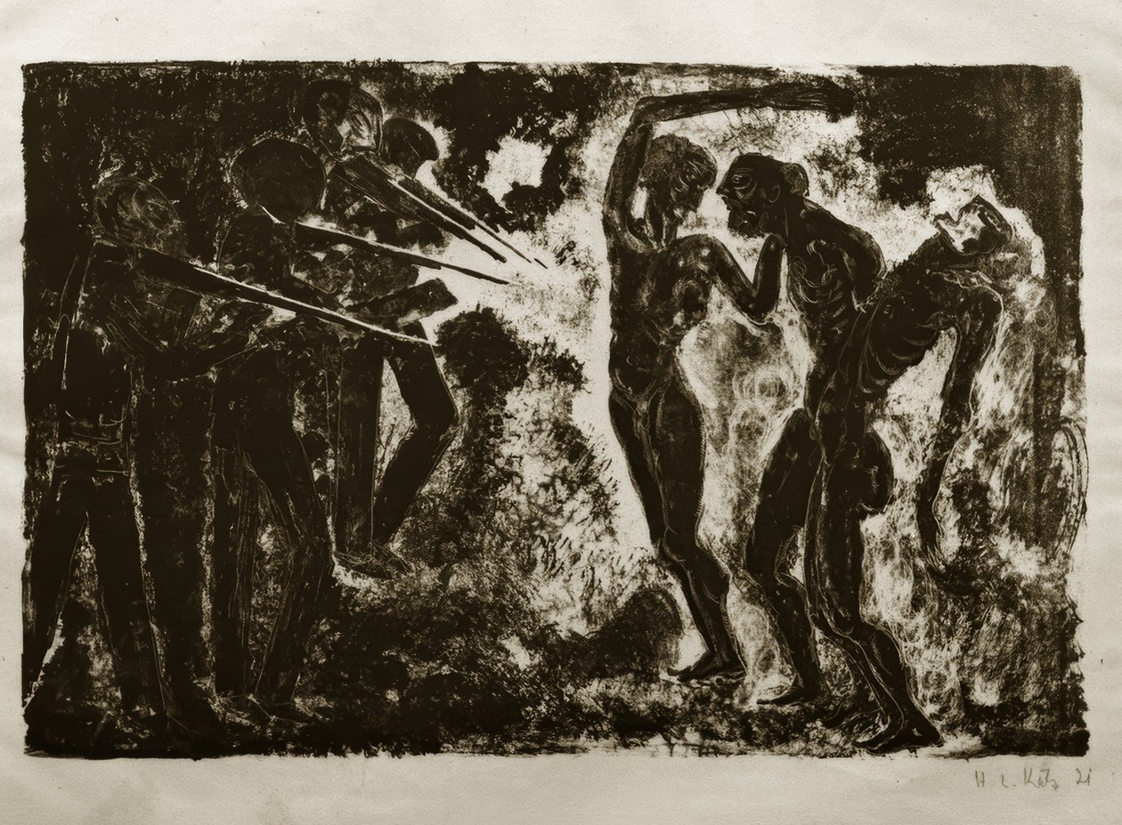Danza macabra del 1919: Il tribunale / Esecuzione da Hanns Ludwig Katz