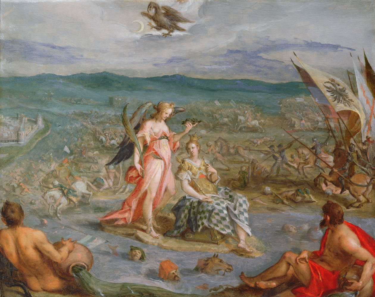 Allegoria delle guerre turche: La battaglia di Sissek 1593 da Hans von Aachen