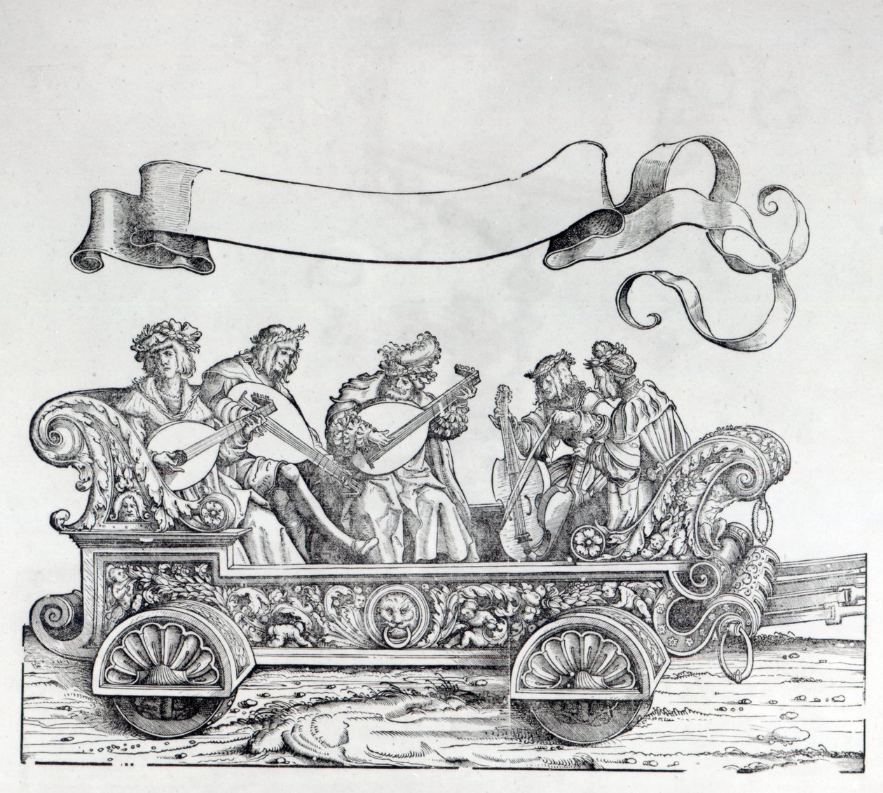 Scena dalla Processione Trionfale di Massimiliano, c.1516-18 da Hans Burgkmair