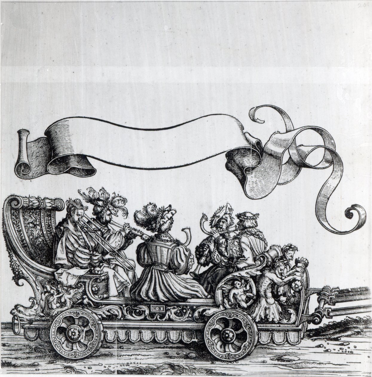 Scena dalla Processione Trionfale di Massimiliano, c.1516-18 da Hans Burgkmair