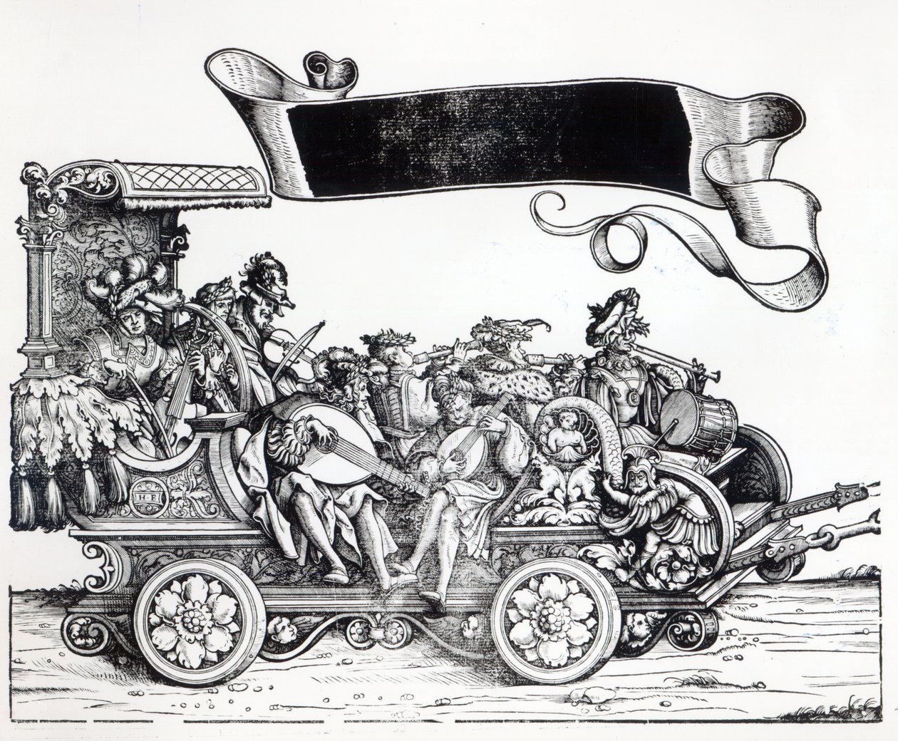 Scena dalla Processione Trionfale di Massimiliano, c.1516-18 da Hans Burgkmair
