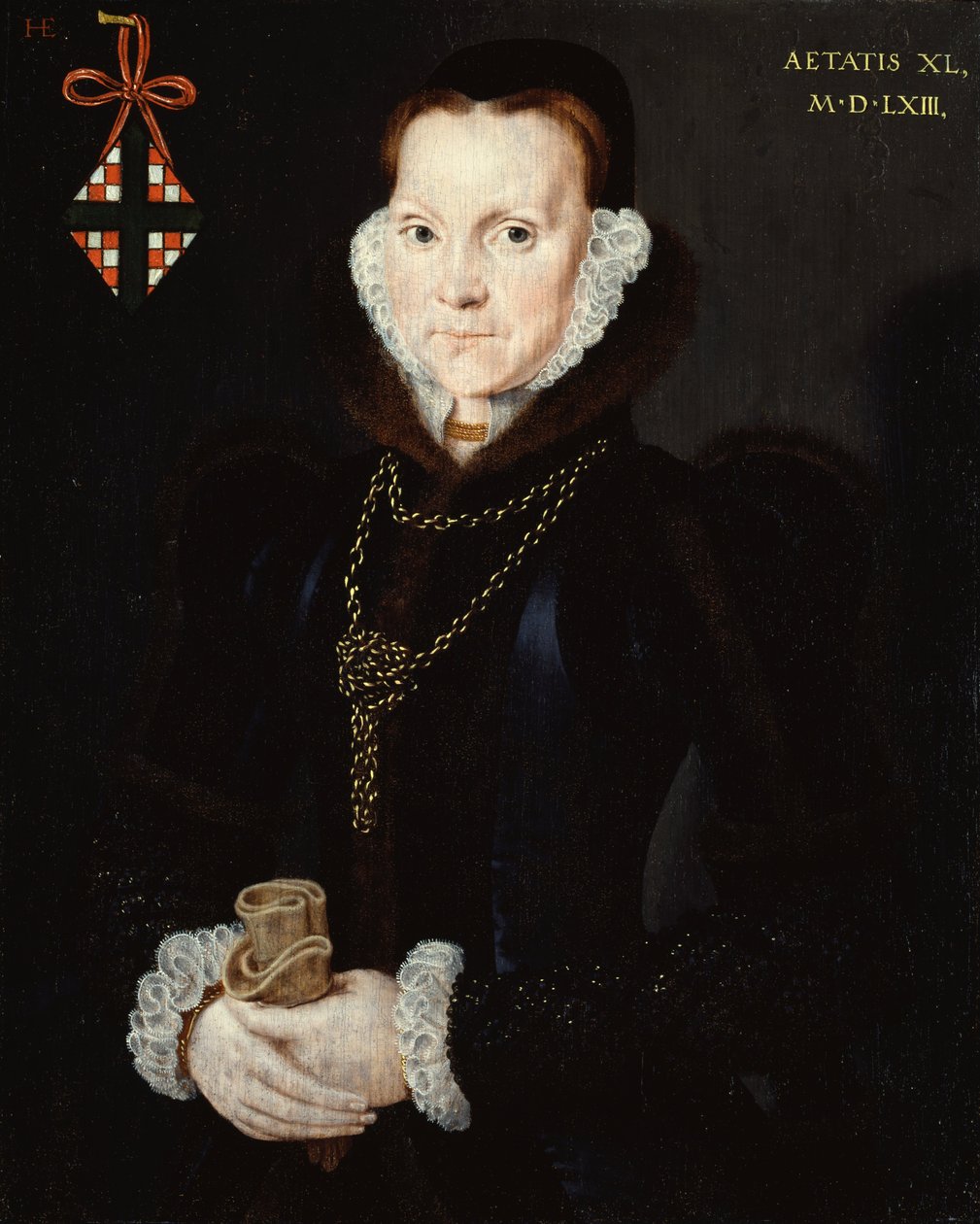 Ritratto di Elizabeth Roydon, Lady Golding da Hans Eworth