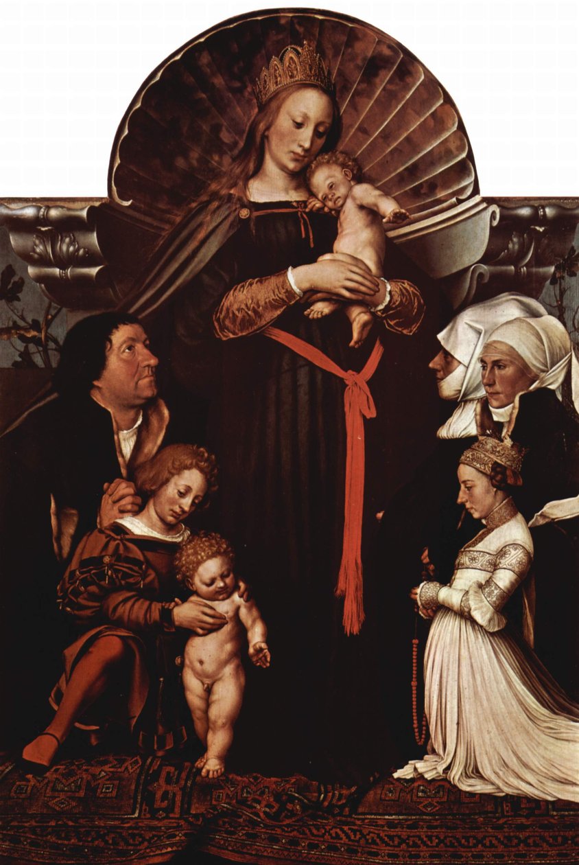 Madonna del sindaco di Basilea Jakob Meyer (Madonna di Darmstadt), con ritratti dei donatori da Hans Holbein