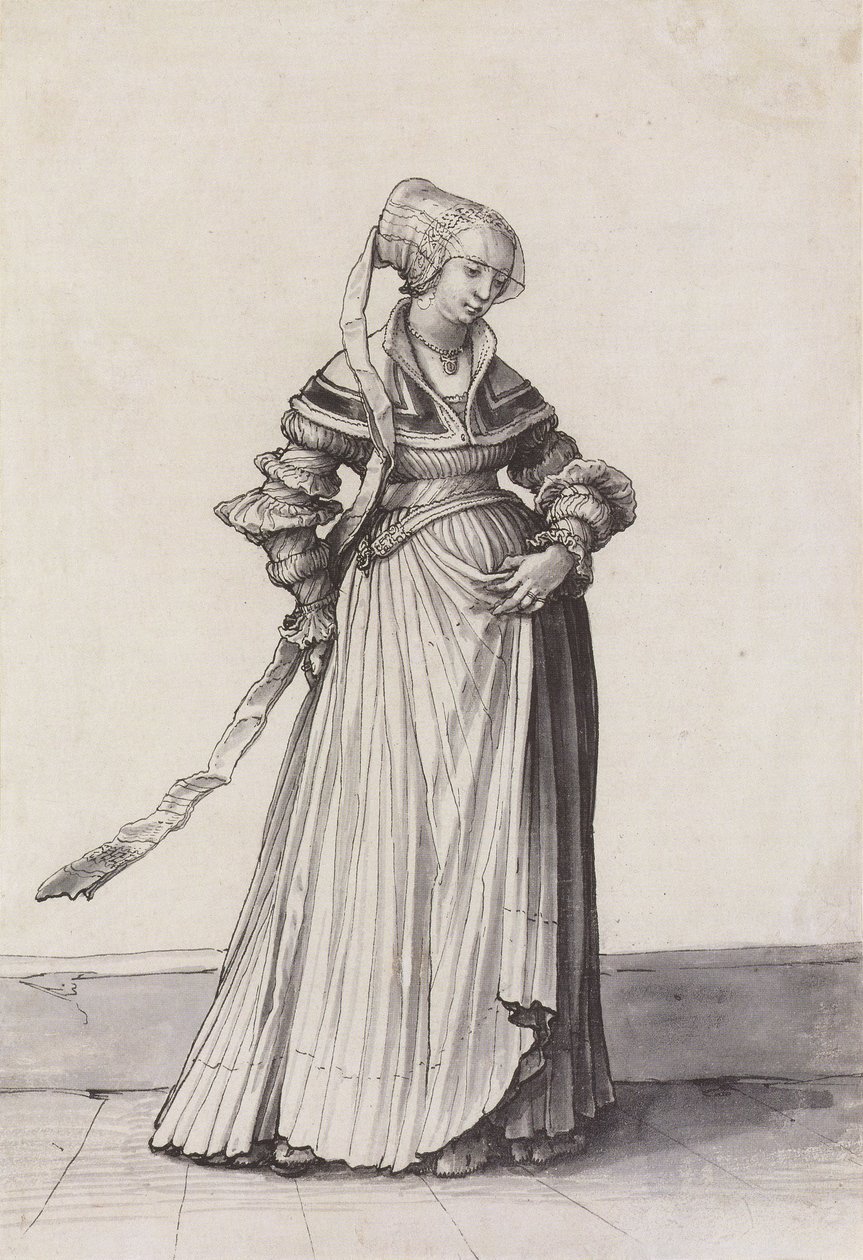 Donna di Basilea Rivolta a Destra da Hans Holbein der Jüngere