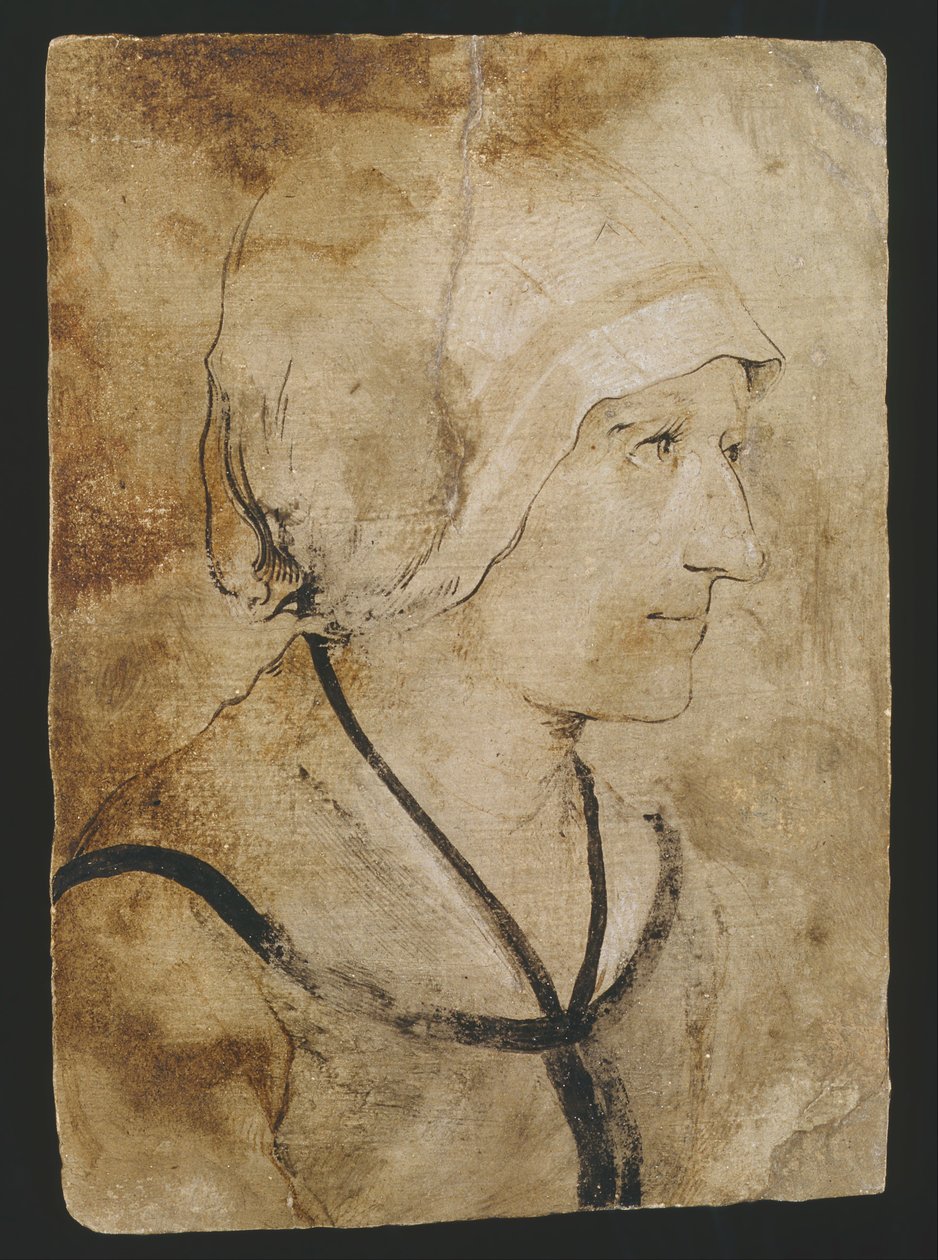 Ritratto di una moglie di uno scalpellino sconosciuto da Hans Holbein der ältere
