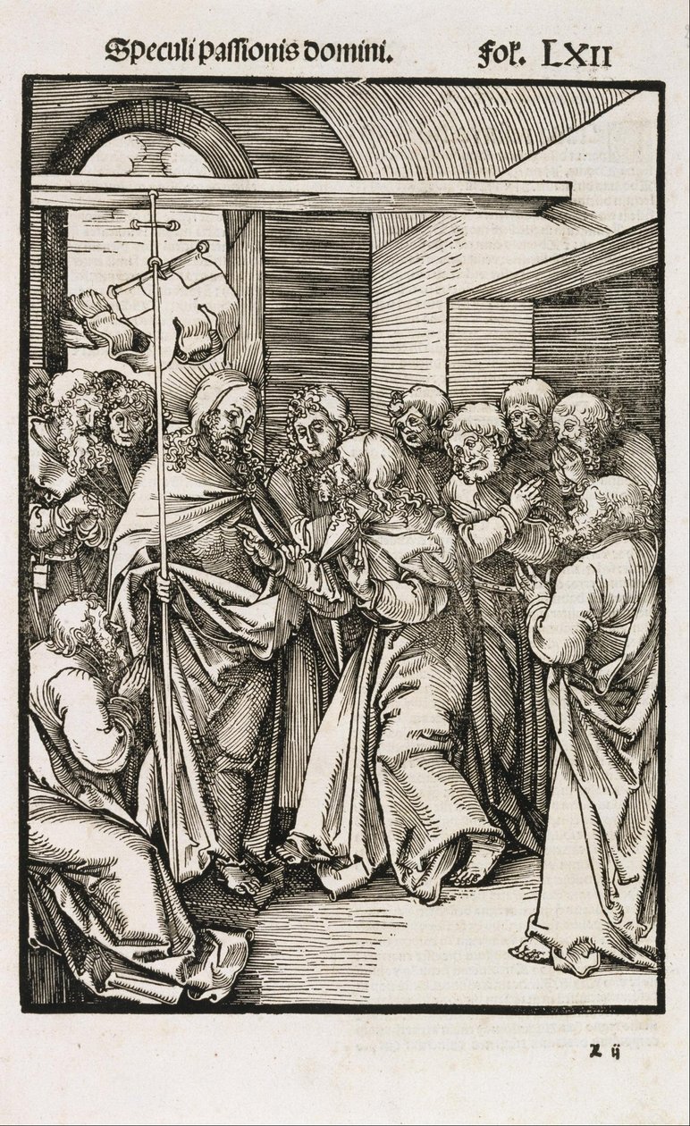 Tommaso che dubita delle ferite di Cristo da Hans Leonhard Schäufelein