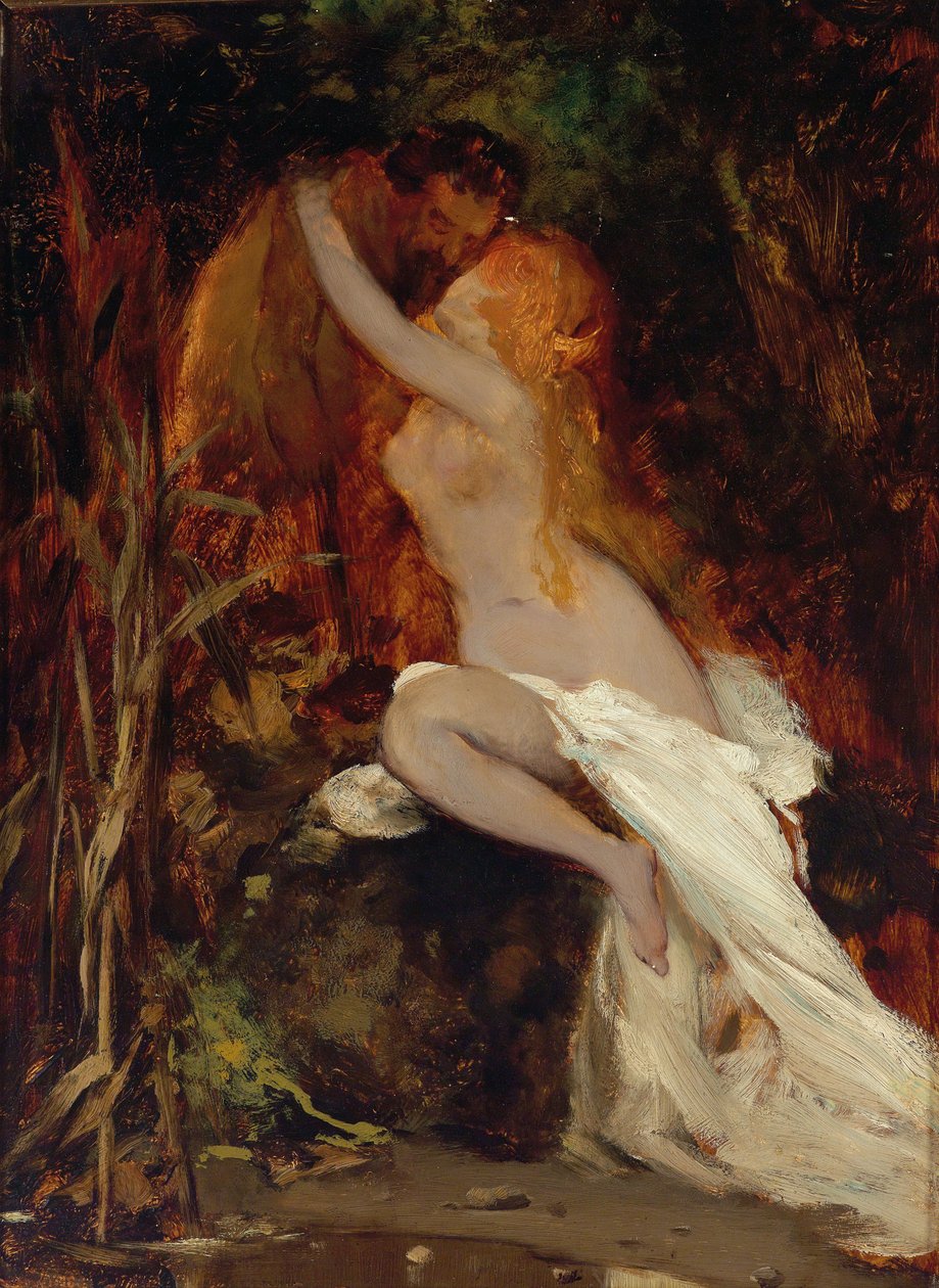 Fauno e Ninfa da Hans Makart