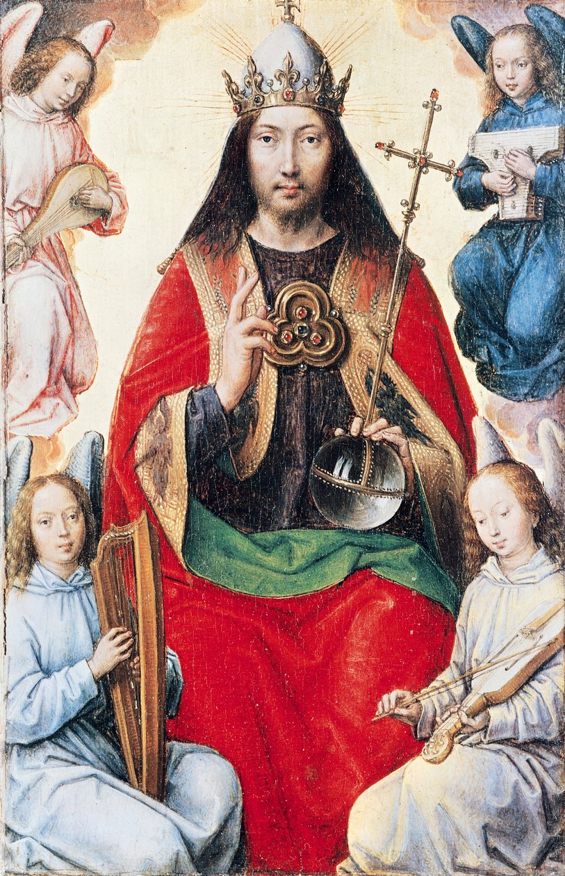 Trittico della vanità terrena e della salvezza divina, Cristo in gloria (retro del pannello centrale) da Hans Memling