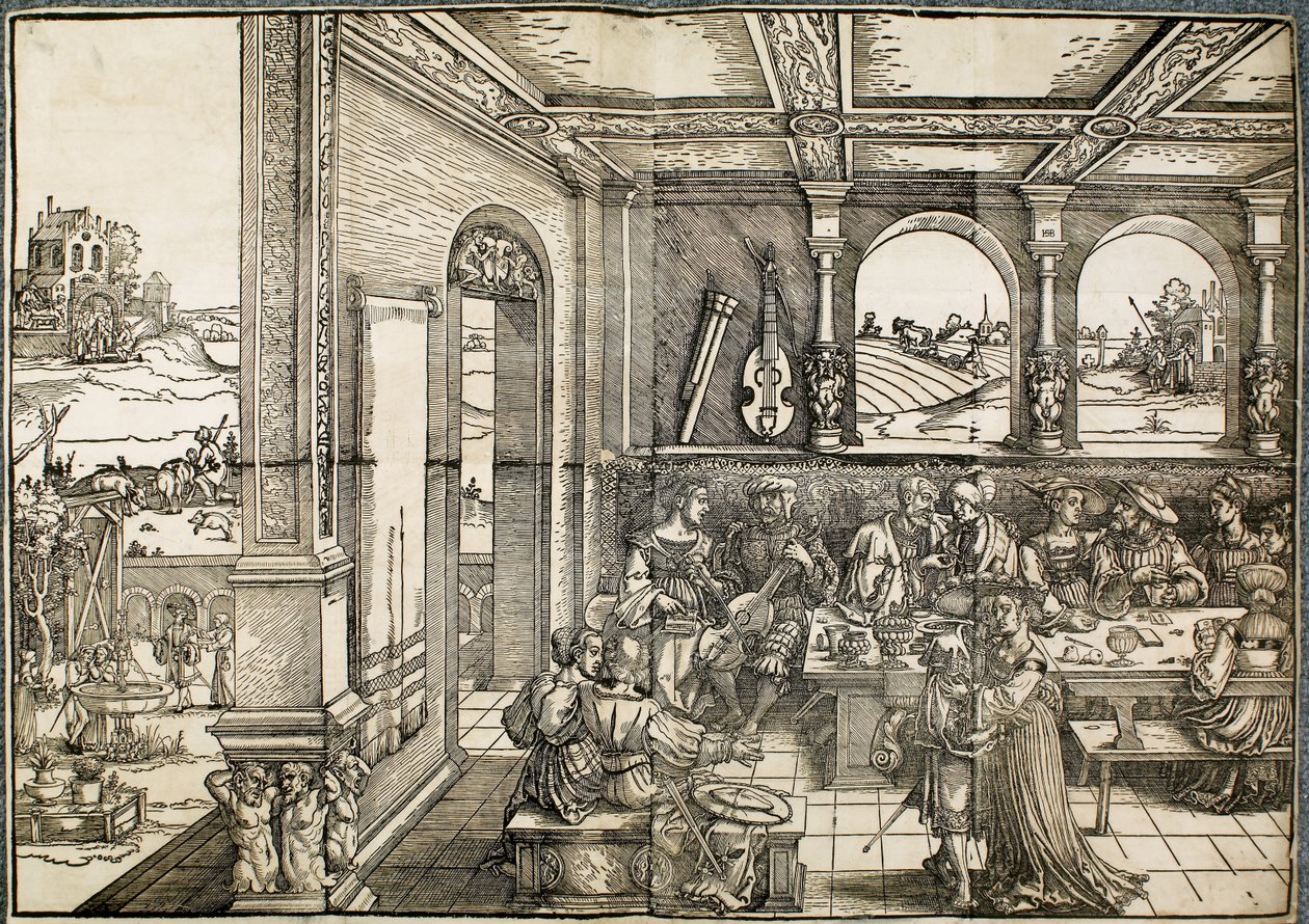 Il figliol prodigo da Hans Sebald Beham