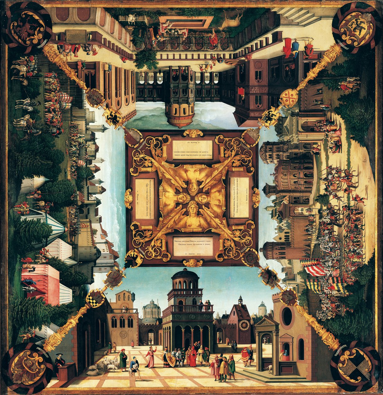 La storia di Davide, tavolo dipinto, 1534 da Hans Sebald Beham