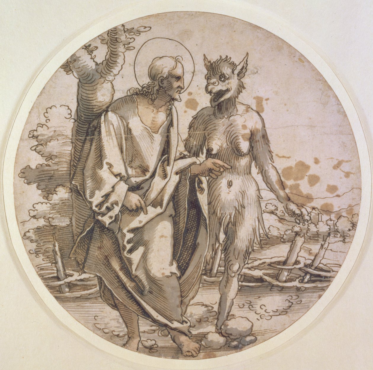 La tentazione di Cristo, c.1522 da Hans Sebald Beham