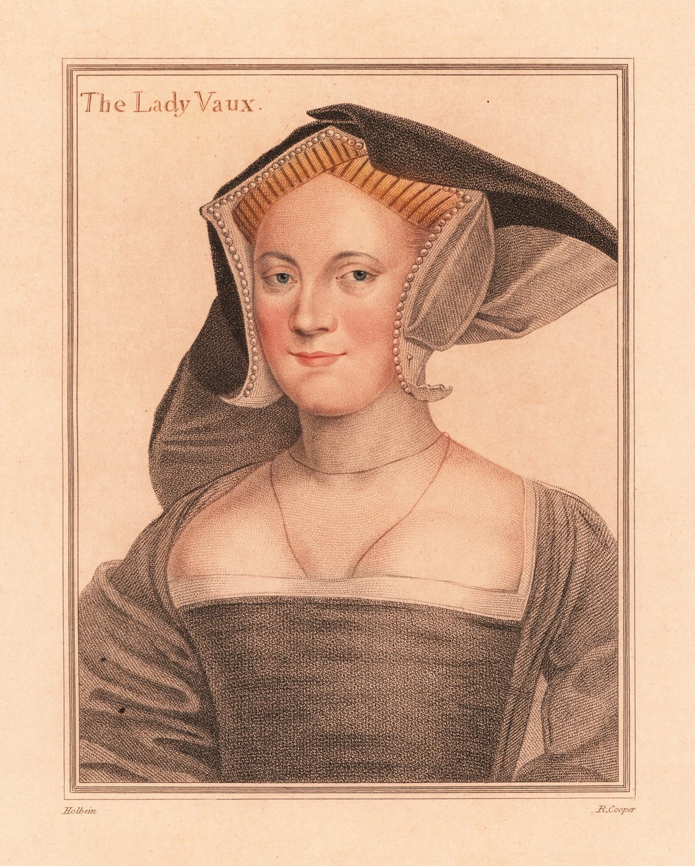 Elizabeth Cheney, Lady Vaux, 1812 da Hans (after) Holbein the Younger
