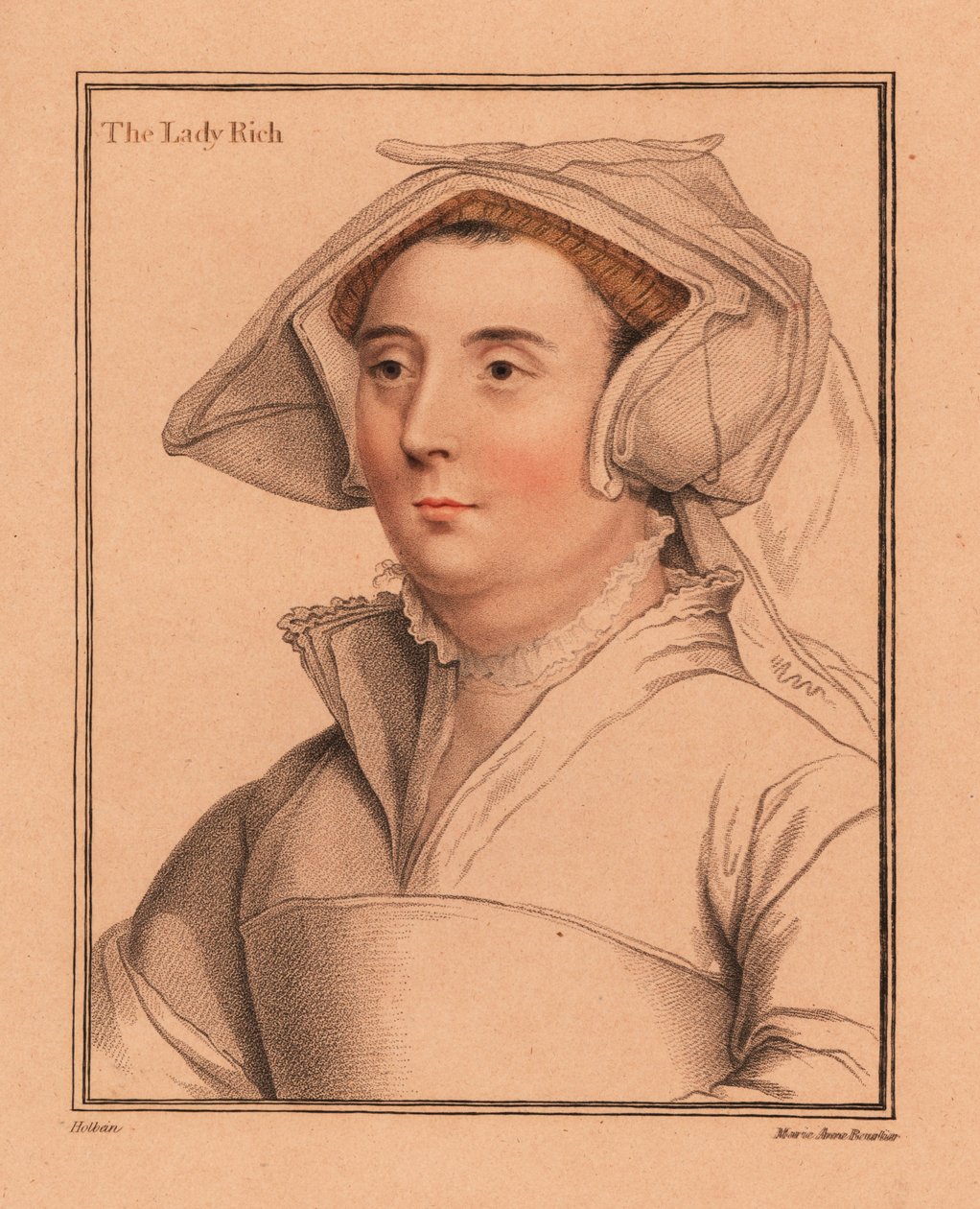 Elizabeth Jenkes, Lady Rich, moglie di Sir Richard Rich, 1812 da Hans (after) Holbein the Younger
