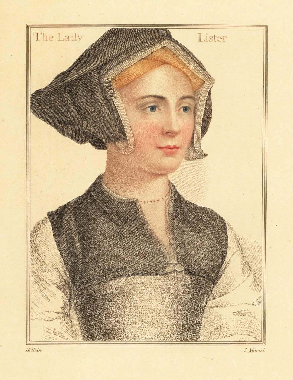 Isabel Shirley, moglie del giudice capo inglese Sir Richard Lyster, 1812 da Hans (after) Holbein the Younger