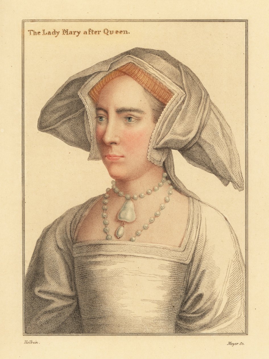 Lady Mary, figlia di Re Enrico VIII., 1812 da Hans (after) Holbein the Younger