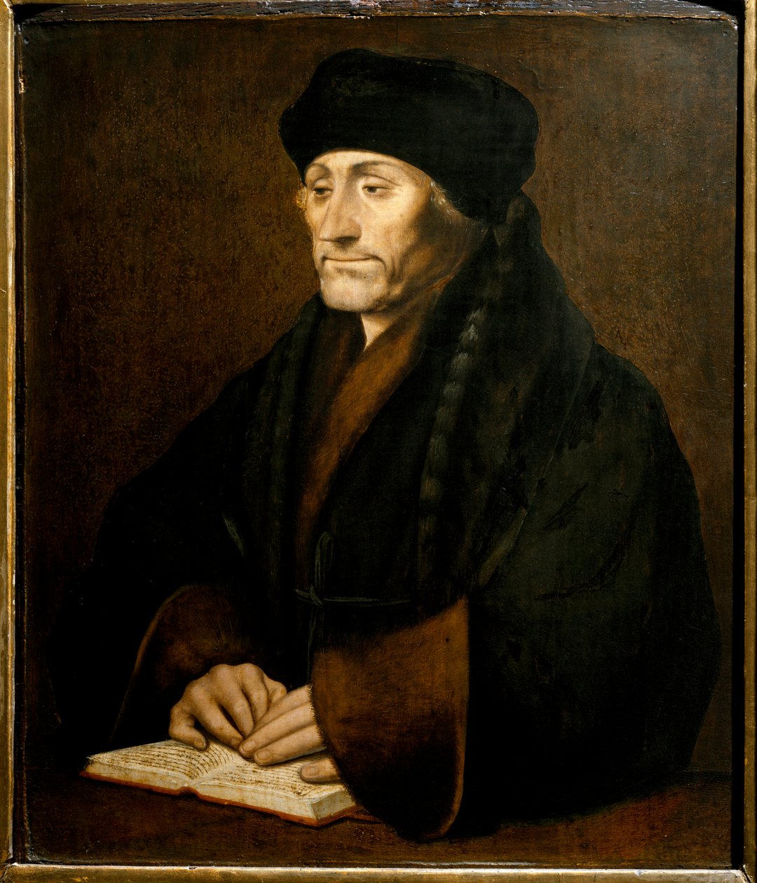 Ritratto di Didier Erasmo (Erasmo da Rotterdam) (1469-1536), umanista olandese da Hans (after) Holbein the Younger